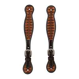 Floret Tooled Womens Spur Straps Weaver Leather